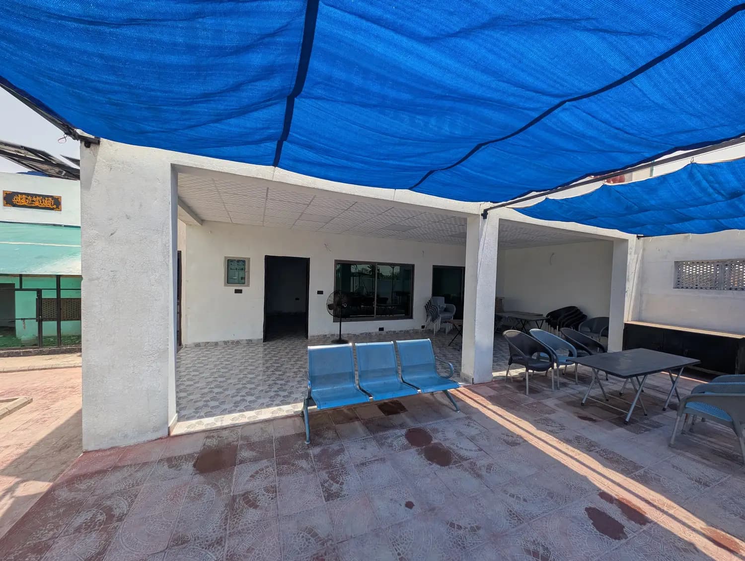 Kosam Farms covered dining and seating area