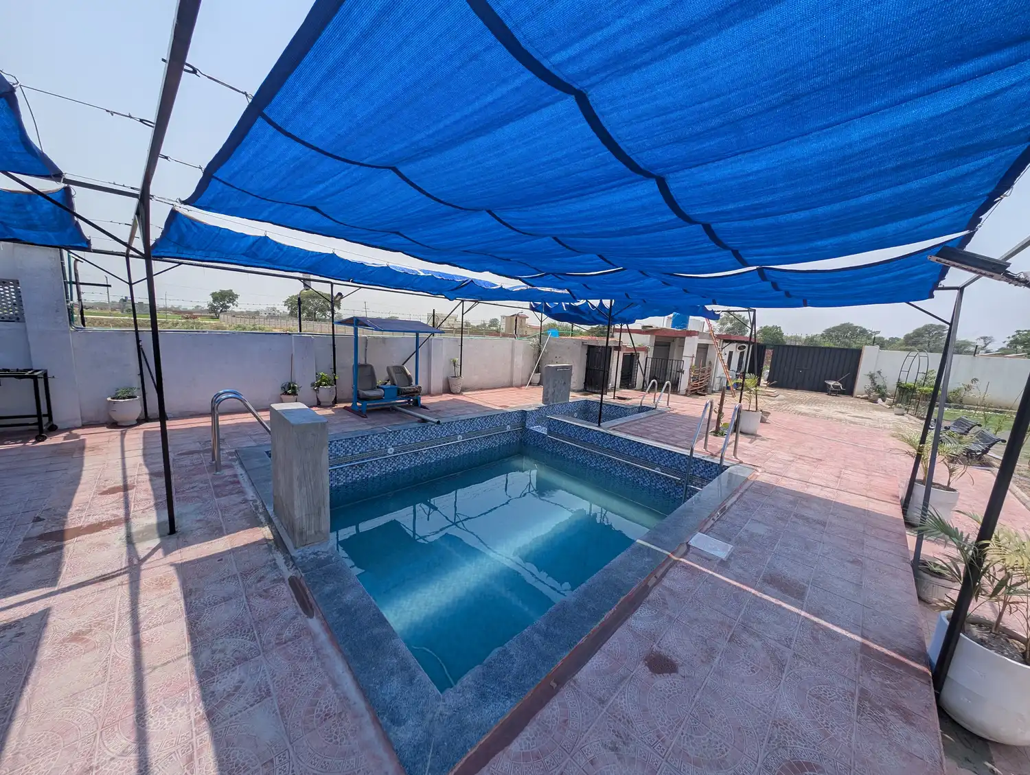 Kosam Farms swimming pool, full view